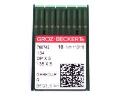 134 GEBEDUR SIZE 110 PACK OF 10 NEEDLES GROZ BECKERT TITANIUM COATED