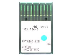 135X17 SAN5 GEBEDUR SIZE 120 PACK OF 10 NEEDLES GROZ BECKERT