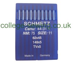 149X5 SIZE 75 PACK OF 10 NEEDLES SCHMETZ