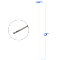 2MM HOLLOW SPIRAL CLOTH DRILL 13"