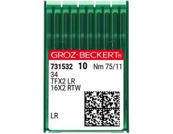 34LR SIZE 75 PACK OF 10 NEEDLES GROZ BECKERT