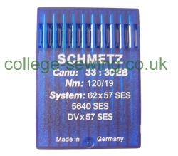 62X57 SES SIZE 120 PACK OF 10 NEEDLES SCHMETZ