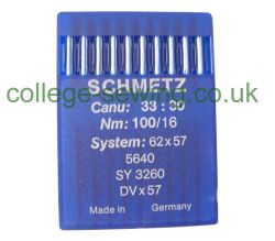 62X57 SIZE 100 PACK OF 10 NEEDLES SCHMETZ
