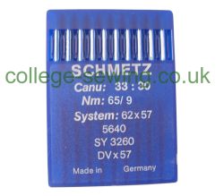 62X57 SIZE 65 PACK OF 10 NEEDLES SCHMETZ DISCONTINUED