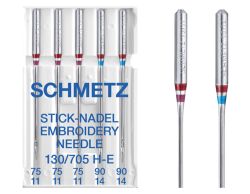 SCHMETZ EMBROIDERY SIZE 75-90 PACK OF 5 NEEDLES