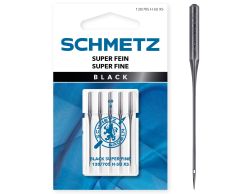 SCHMETZ BLACK SUPER FINE NON STICK COATING SIZE 60 PACK OF 5 CARDED