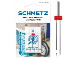 SCHMETZ TWIN METALLIC 2.5MM SIZE 80 PACK OF 1 CARDED