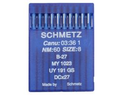 B27 SIZE 60 PACK OF 10 NEEDLES SCHMETZ