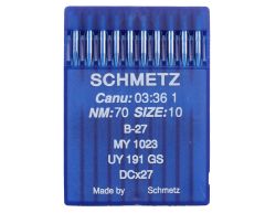 B27 SIZE 70 PACK OF 10 NEEDLES SCHMETZ