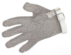 ZEVA 5 FINGER CHAINMAIL GLOVE WHITE SMALL