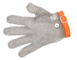 ZEVA 5 FINGER CHAINMAIL GLOVE ORANGE EXLARGE