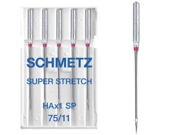 HAX1 SP SUPER STRETCH SIZE 75 PACK OF 5 NEEDLES