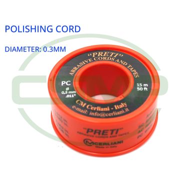 01PC15 0.3MM X15M 280GRIT PRETI POLISHING CORD