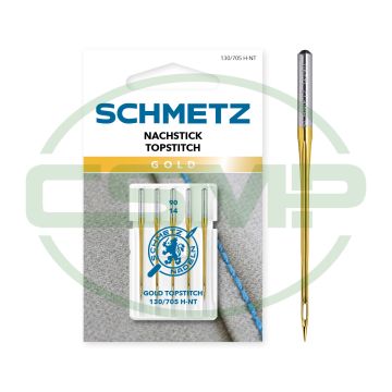 SCHMETZ GOLD TOPSTITCH SIZE 90 PACK OF 5 CARDED SCHMETZ GOLD TOPSTITCH SIZE 90 PACK OF 5 CARDED