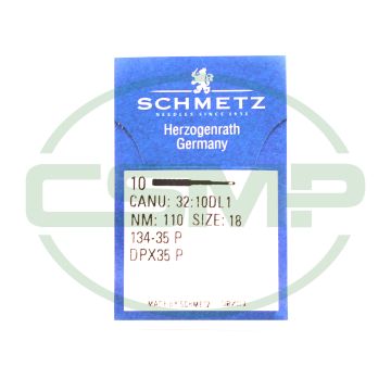 134-35P SIZE 110 PACK OF 10 NEEDLES SCHMETZ 134-35P SIZE 110 PACK OF 10 NEEDLES SCHMETZ