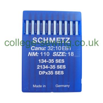 134-35 SES SIZE 110 PACK OF 10 NEEDLES SCHMETZ 134-35 SES SIZE 110 PACK OF 10 NEEDLES SCHMETZ