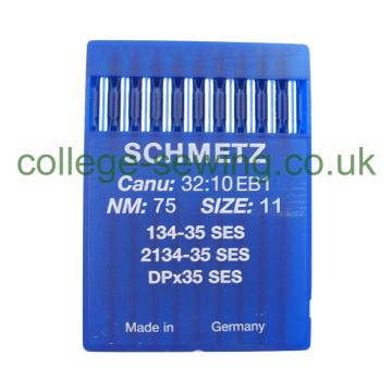 134-35 SES SIZE 75 PACK OF 10 NEEDLES SCHMETZ 134-35 SES SIZE 75 PACK OF 10 NEEDLES SCHMETZ
