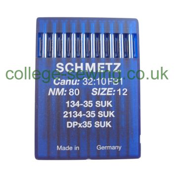 134-35 SUK SIZE 80 PACK OF 10 NEEDLES SCHMETZ 134-35 SUK SIZE 80 PACK OF 10 NEEDLES SCHMETZ