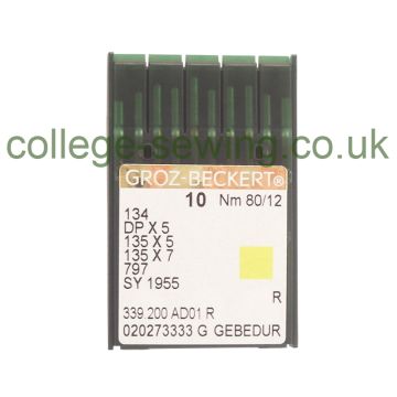 134 GEBEDUR SIZE 80 PACK OF 10 NEEDLES GROZ BECKERT TITANIUM COATED
