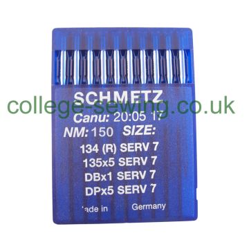 134SERV7 SIZE 150 PACK OF 10 NEEDLES SCHMETZ 134SERV7 SIZE 150 PACK OF 10 NEEDLES SCHMETZ