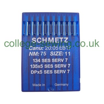 134SES SERV7 SIZE 75 PACK OF 10 NEEDLES SCHMETZ 134SES SERV7 SIZE 75 PACK OF 10 NEEDLES SCHMETZ