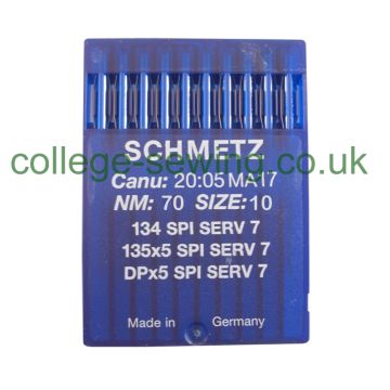 134 SPI SERV7 SIZE 70 PACK OF 10 NEEDLES SCHMETZ 134 SPI SERV7 SIZE 70 PACK OF 10 NEEDLES SCHMETZ