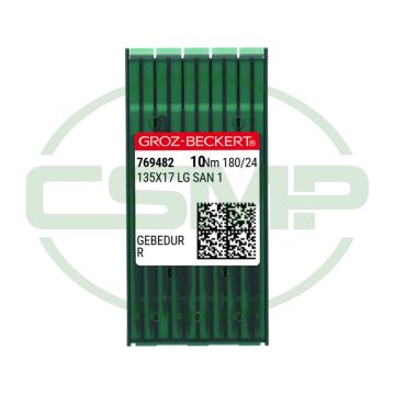 135X17 LG SAN1 GEBEDUR SIZE 180 PACK OF 10 NEEDLES GROZ BECKERT 135X17 LG SAN1 GEBEDUR SIZE 180 PACK OF 10 NEEDLES GROZ BECKERT