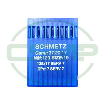135X17 SERV7 SIZE 120 PACK OF 10 NEEDLES SCHMETZ 135X17 SERV7 SIZE 120 PACK OF 10 NEEDLES SCHMETZ