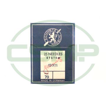 151X11 SIZE 70 PACK OF 10 NEEDLES SCHMETZ DISCONTINUED