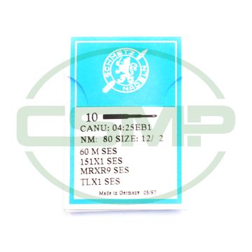 151X7SES SIZE 80 PACK OF 10 NEEDLES SCHMETZ