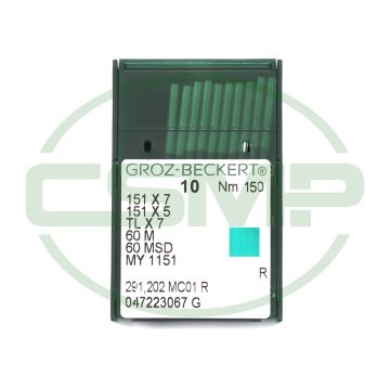 151X7 SIZE 150 = 60M PACK OF 10 NEEDLES GROZ BECKERT