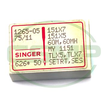 151X7 SIZE 75 = 60M PACK OF 10 NEEDLES SINGER DISCONTINUED
