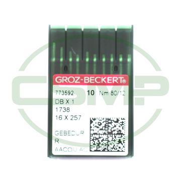 16X231 GEBEDUR SIZE 80 GROZ BECKERT PACK OF 10 NEEDLES 16X231 GEBEDUR SIZE 80 GROZ BECKERT PACK OF 10 NEEDLES
