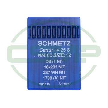 16X231 NIT SIZE 80 NICKEL TEFLON PACK OF 10 SCHMETZ NEEDLES