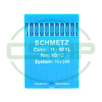 16X246 SIZE 80 PACK OF 10 NEEDLES SCHMETZ DISCONTINUED