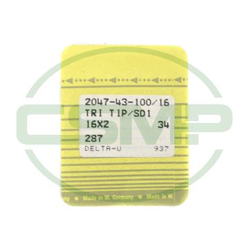 16X2TRI SIZE 100 PACK OF 10 NEEDLES SINGER DISCONTINUED 16X2TRI SIZE 100 PACK OF 10 NEEDLES SINGER DISCONTINUED