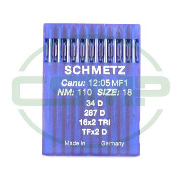 16X2TRI SIZE 110 PACK OF 10 NEEDLES SCHMETZ DISCONTINUED