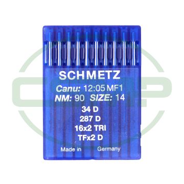 16X2TRI SIZE 90 PACK OF 10 NEEDLES SCHMETZ DISCONTINUED