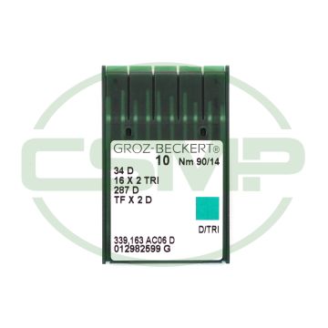 16X2TRI SIZE 90 PACK OF 10 NEEDLES GROZ BECKERT 16X2TRI SIZE 90 PACK OF 10 NEEDLES GROZ BECKERT