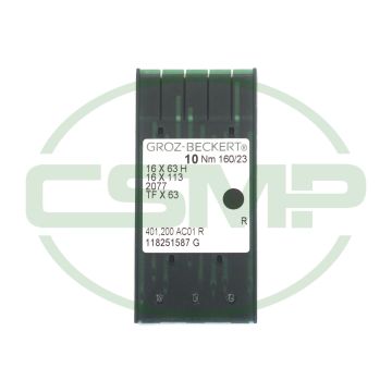 16X63 SIZE 160 PACK OF 10 NEEDLES GROZ BECKERT