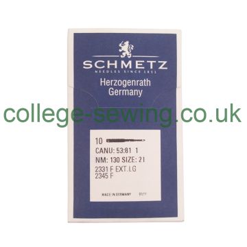 2331F EXT LG SIZE 130 PACK OF 10 NEEDLES SCHMETZ 2331F EXT LG SIZE 130 PACK OF 10 NEEDLES SCHMETZ