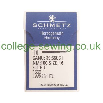 251EU SIZE 100 PACK OF 10 NEEDLES SCHMETZ 251EU SIZE 100 PACK OF 10 NEEDLES SCHMETZ
