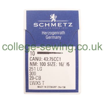 251LG SIZE 100 PACK OF 10 NEEDLES SCHMETZ 251LG SIZE 100 PACK OF 10 NEEDLES SCHMETZ