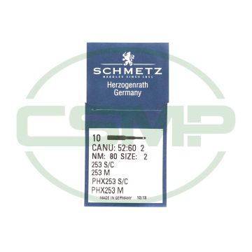 253M SIZE 80 = 2 PACK OF 10 NEEDLES SCHMETZ DISCONTINUED