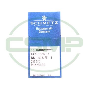 253SC SIZE 100 = 4 PACK OF 10 NEEDLES SCHMETZ