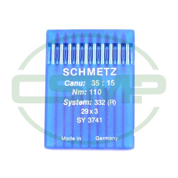 29 X 3 SIZE 110 PACK OF 10 NEEDLES SCHMETZ 29 X 3 SIZE 110 PACK OF 10 NEEDLES SCHMETZ