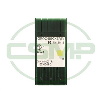 29 X 3 SIZE 80 PACK OF 10 NEEDLES GROZ BECKERT 29 X 3 SIZE 80 PACK OF 10 NEEDLES GROZ BECKERT