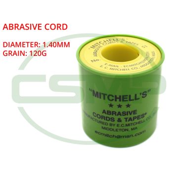 51 MITCHELLS ABRASIVE CORD 1.40mm 120g 51 MITCHELLS ABRASIVE CORD 1.40mm 120g