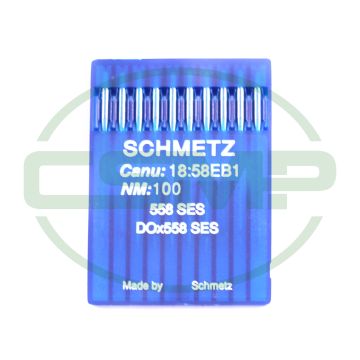 558SES SIZE 100 PACK OF 10 NEEDLES SCHMETZ 558SES SIZE 100 PACK OF 10 NEEDLES SCHMETZ