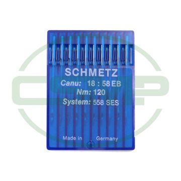 558SES SIZE 120 PACK OF 10 NEEDLES SCHMETZ 558SES SIZE 120 PACK OF 10 NEEDLES SCHMETZ